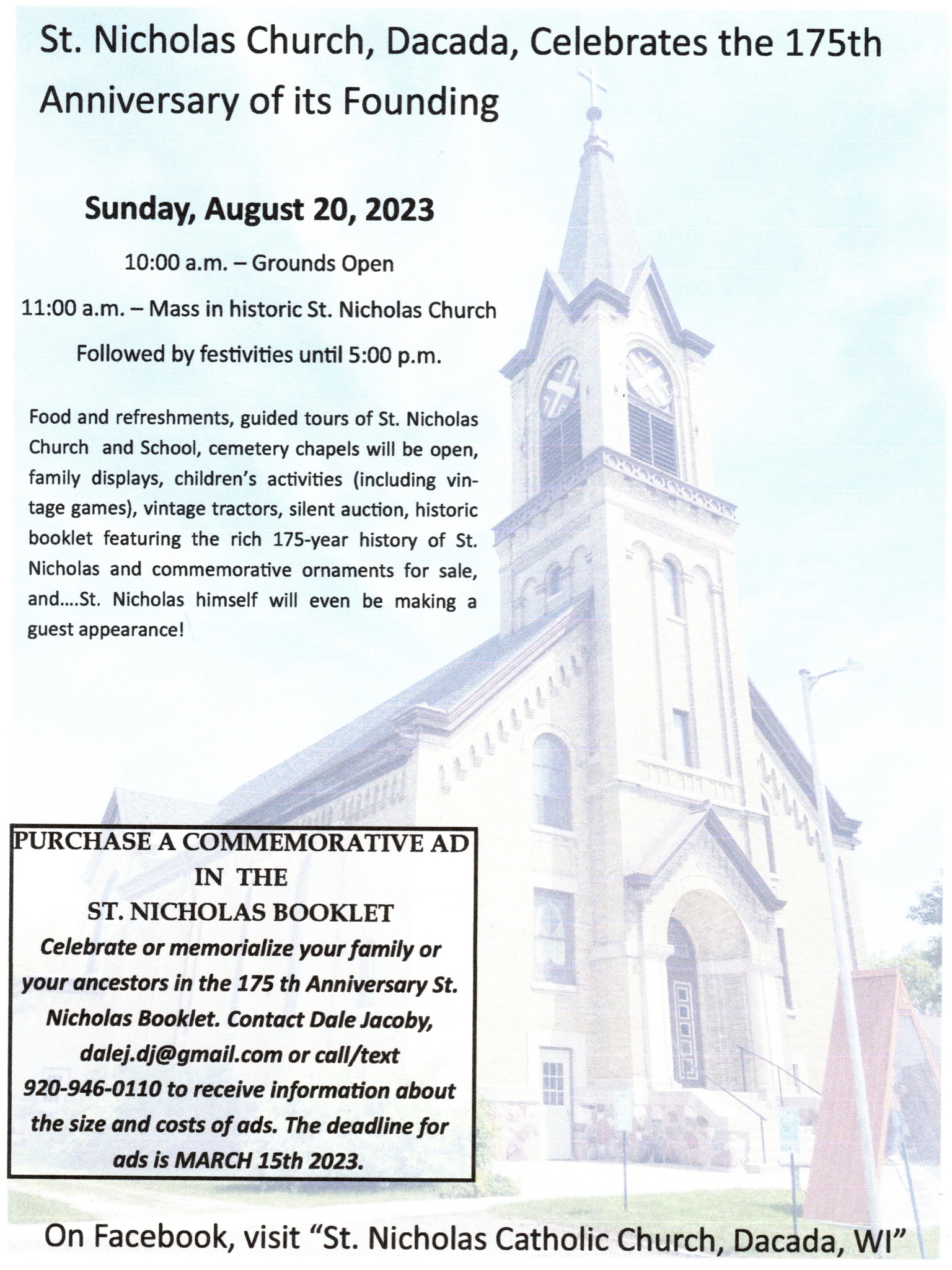 St. Nicholas church picnic flyer 2023